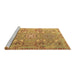 Sideview of Machine Washable Persian Brown Traditional Rug, wshtr1236brn