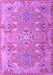 Machine Washable Persian Purple Traditional Area Rugs, wshtr1236pur