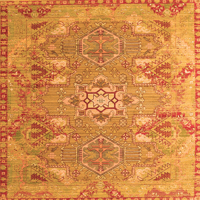 Serging Thickness of Persian Orange Traditional Rug, tr1236org