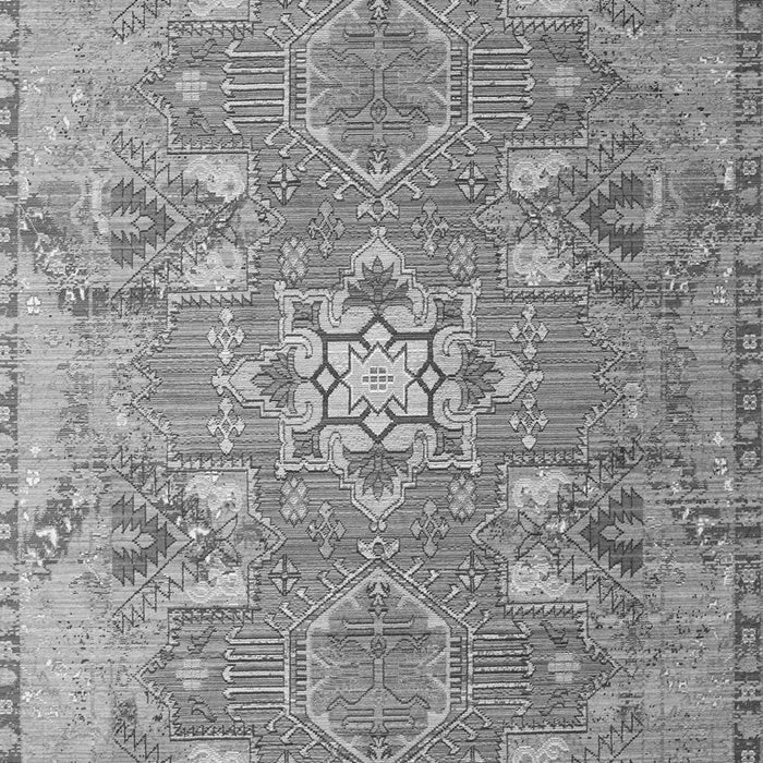 Serging Thickness of Machine Washable Persian Gray Traditional Rug, wshtr1236gry