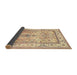 Sideview of Traditional Brown Gold Persian Rug, tr1237