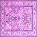 Square Persian Purple Traditional Rug, tr1237pur