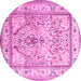 Round Persian Pink Traditional Rug, tr1237pnk