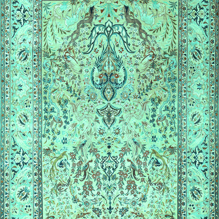 Persian Turquoise Traditional Rug, tr1237turq