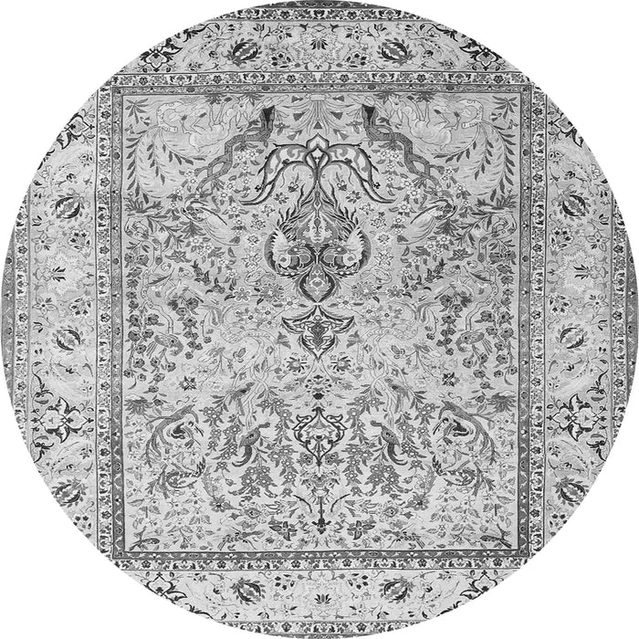 Square Persian Gray Traditional Rug, tr1237gry