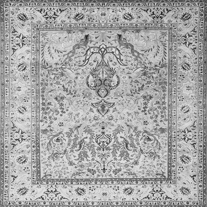 Serging Thickness of Persian Gray Traditional Rug, tr1237gry