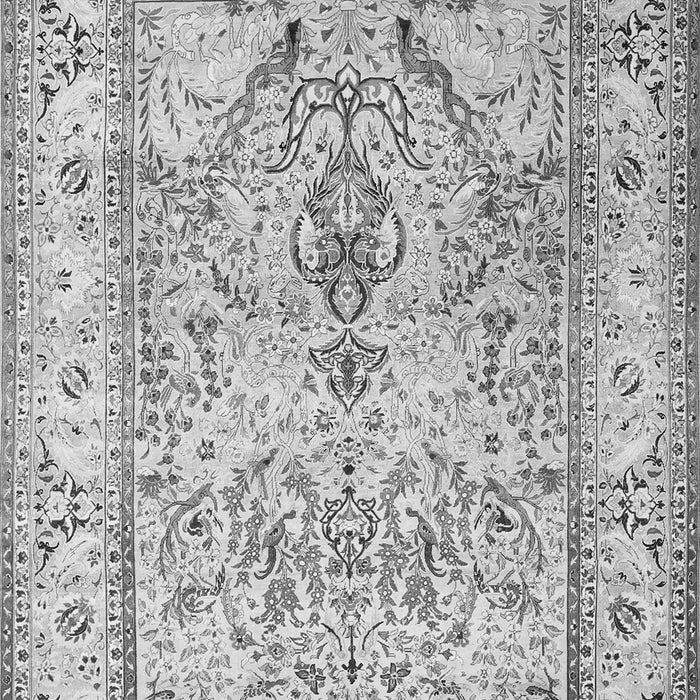 Serging Thickness of Machine Washable Persian Gray Traditional Rug, wshtr1237gry