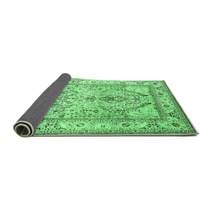 Sideview of Persian Emerald Green Traditional Rug, tr1237emgrn