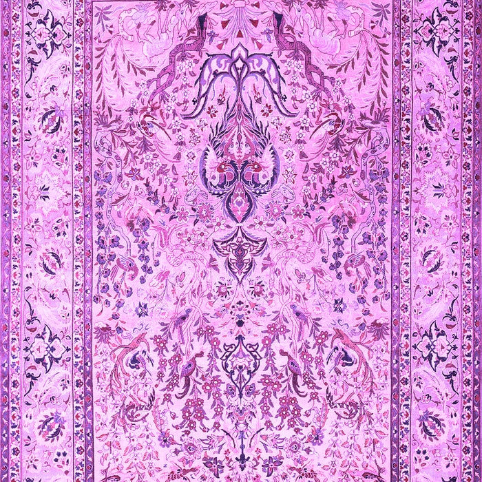 Machine Washable Persian Purple Traditional Area Rugs, wshtr1237pur