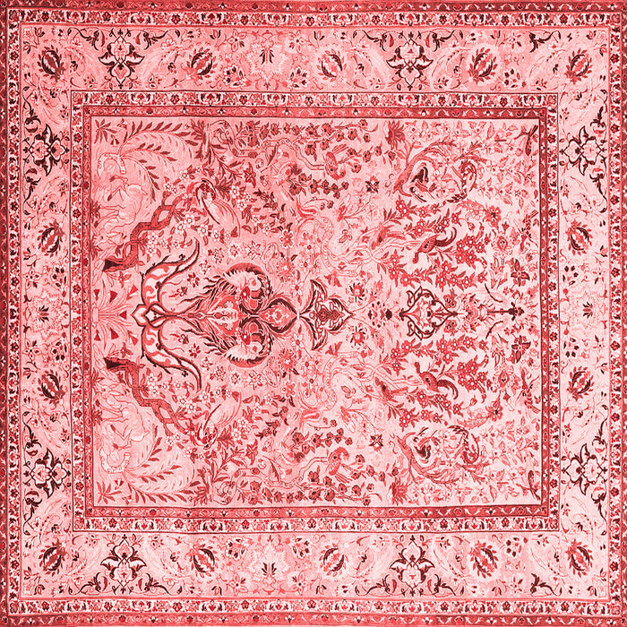 Machine Washable Persian Red Traditional Rug, wshtr1237red