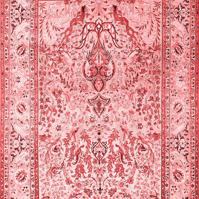 Machine Washable Persian Red Traditional Rug, wshtr1237red