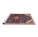 Sideview of Machine Washable Traditional Light Copper Gold Rug, wshtr1238