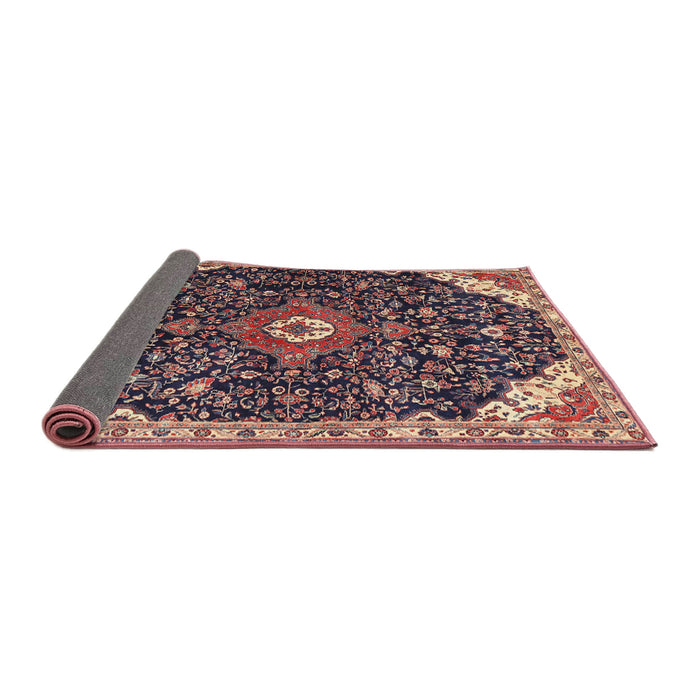 Sideview of Traditional Light Copper Gold Medallion Rug, tr1238