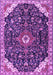 Machine Washable Medallion Purple Traditional Area Rugs, wshtr1238pur