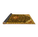 Sideview of Medallion Yellow Traditional Rug, tr1238yw