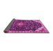 Sideview of Medallion Pink Traditional Rug, tr1238pnk