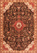 Medallion Orange Traditional Rug, tr1238org