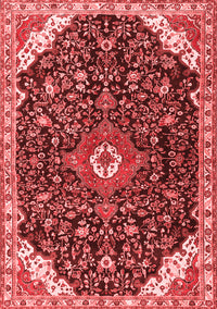 Medallion Red Traditional Rug, tr1238red