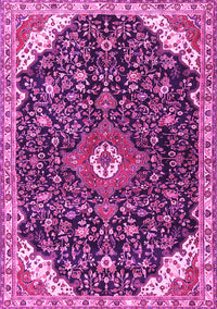 Medallion Pink Traditional Rug, tr1238pnk