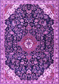 Medallion Purple Traditional Rug, tr1238pur