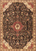 Medallion Brown Traditional Rug, tr1238brn