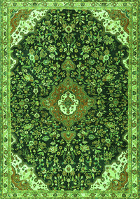 Medallion Green Traditional Rug, tr1238grn