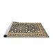 Sideview of Machine Washable Traditional Brown Gold Rug, wshtr1239