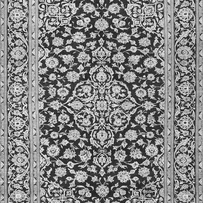 Serging Thickness of Machine Washable Persian Gray Traditional Rug, wshtr1239gry