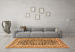 Machine Washable Persian Orange Traditional Area Rugs in a Living Room, wshtr1239org