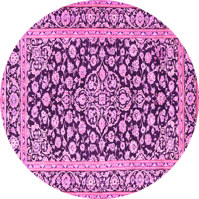 Round Persian Pink Traditional Rug, tr1239pnk
