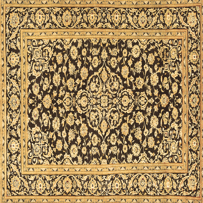 Square Machine Washable Persian Brown Traditional Rug, wshtr1239brn