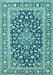 Machine Washable Persian Light Blue Traditional Rug, wshtr1239lblu