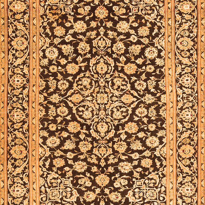 Serging Thickness of Machine Washable Persian Orange Traditional Area Rugs, wshtr1239org