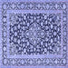 Square Persian Blue Traditional Rug, tr1239blu