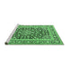 Sideview of Machine Washable Persian Emerald Green Traditional Area Rugs, wshtr1239emgrn