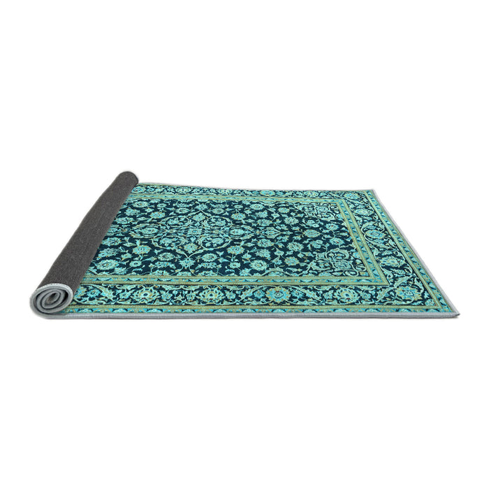 Sideview of Persian Light Blue Traditional Rug, tr1239lblu