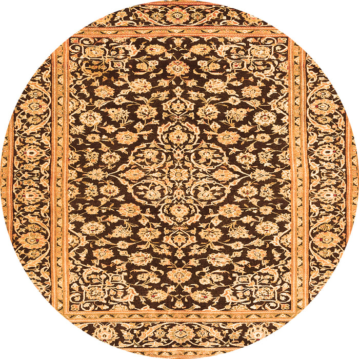 Square Persian Orange Traditional Rug, tr1239org