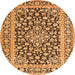 Square Persian Orange Traditional Rug, tr1239org