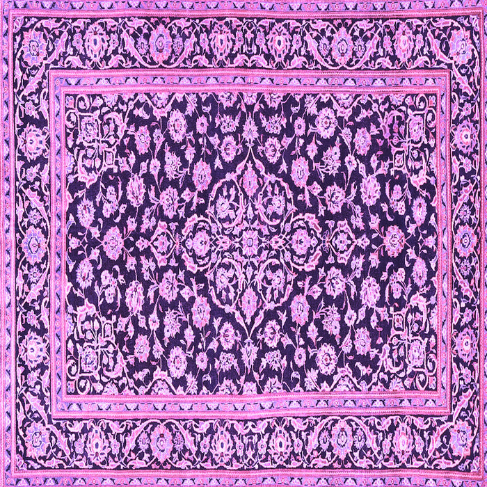 Square Machine Washable Persian Purple Traditional Area Rugs, wshtr1239pur