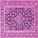 Square Persian Pink Traditional Rug, tr1239pnk