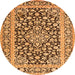 Machine Washable Persian Orange Traditional Area Rugs, wshtr1239org