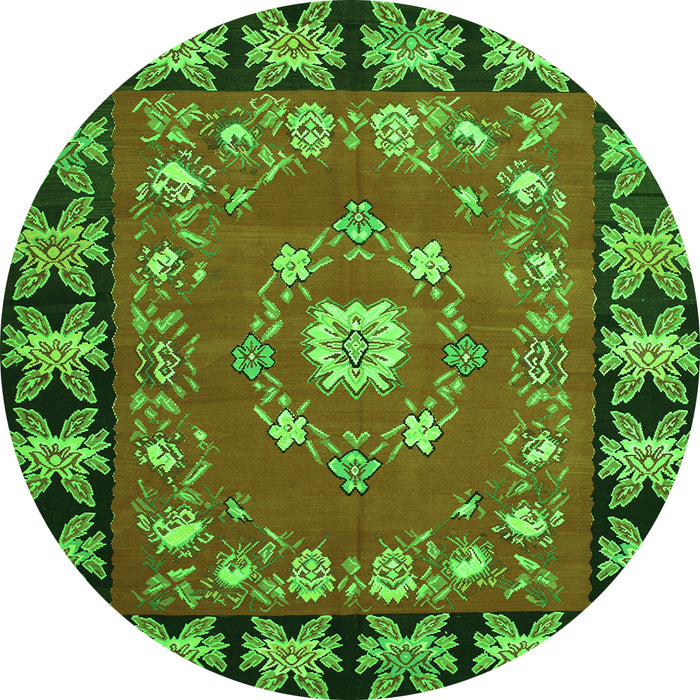 Machine Washable Persian Green Traditional Area Rugs, wshtr123grn