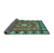 Sideview of Persian Turquoise Traditional Rug, tr123turq