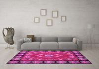 Machine Washable Persian Pink Traditional Rug, wshtr123pnk