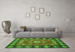 Machine Washable Persian Green Traditional Area Rugs in a Living Room,, wshtr123grn