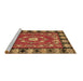 Sideview of Machine Washable Persian Brown Traditional Rug, wshtr123brn