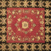 Square Persian Brown Traditional Rug, tr123brn