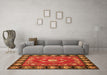 Machine Washable Persian Orange Traditional Area Rugs in a Living Room, wshtr123org