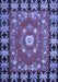 Machine Washable Persian Blue Traditional Rug, wshtr123blu