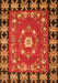 Serging Thickness of Machine Washable Persian Orange Traditional Area Rugs, wshtr123org